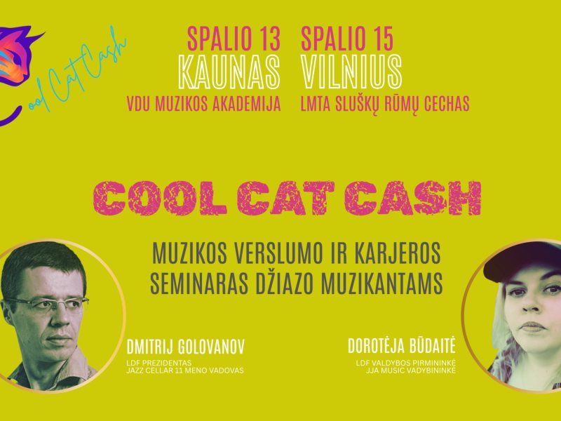 Cool Cat Cash muzikos verslumo ir karjeros seminarai